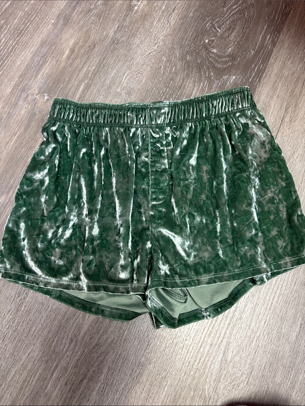 Victoria's Secret Green Velvet Lounge Boxies New W/O tags